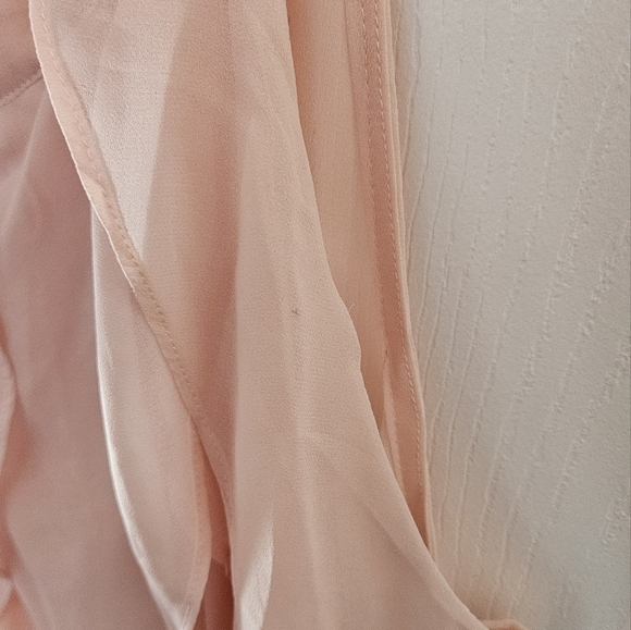Fluttery Pink Chiffon Sleeveless Top Blouse - Picture 4 of 5